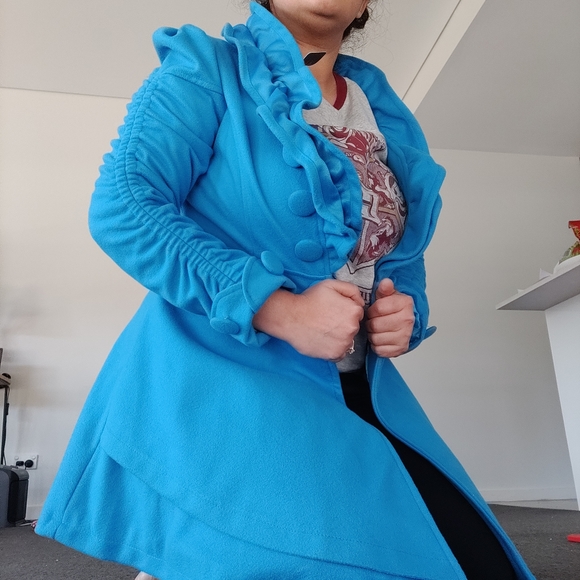 Aqua 💙 BLUE| BNWT| BABYDOLL JACKET - Picture 8 of 12